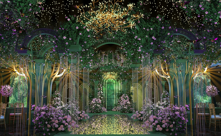 平度奇妙森林婚礼堂效果展示